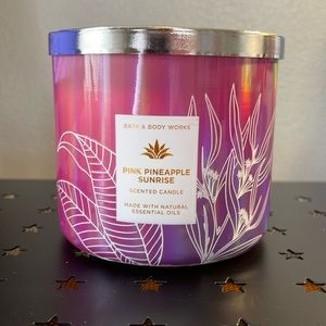 Bath & Body Works Pink Pineapple Sunrise 3-Wick Candle - New